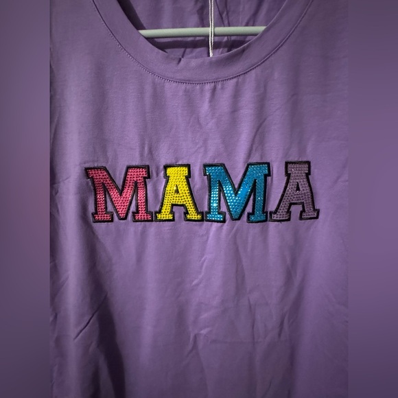 Tops - Purple 'MAMA' Graphic T-Shirt